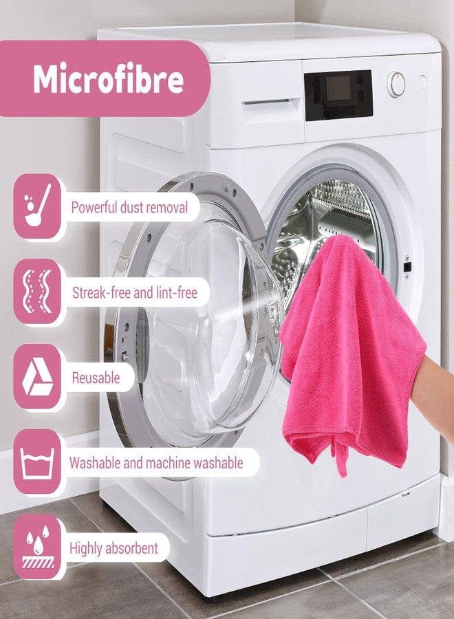 AojSup 6 Pcs Multicolor Extra Large Microfiber Cleaning Cloth 30 x 20 Inch Reusable Thick Cleaning Towel Washable Solid Color Microfiber Towel for Home Office Window Cars Glass - Image 5